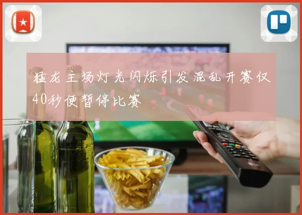 猛龙主场灯光闪烁引发混乱开赛仅40秒便暂停比赛
